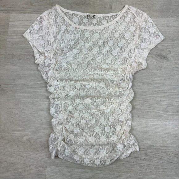 Free People Intimately Keep It Simple Lace Top Size XS Ivory - Picture 3 of 5